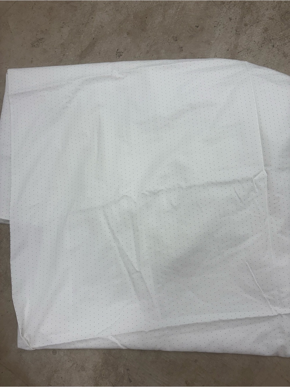 Therapedic 400TC Performance Queen Flat Sheet White/Gray 100% Cotton Polka Dot